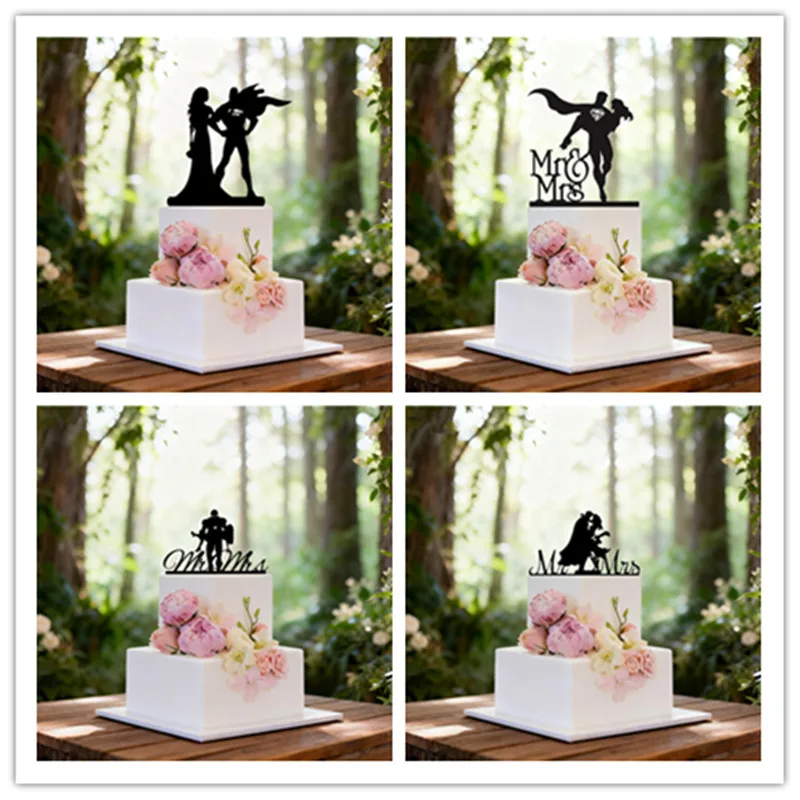 Mixed Style man and woman Wedding Cake Topper Engagement/ Anniversary Cake Topper for wedding Cake Decorating