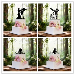Mixed Style man and woman Wedding Cake Topper Engagement/ Anniversary Cake Topper for wedding Cake Decorating