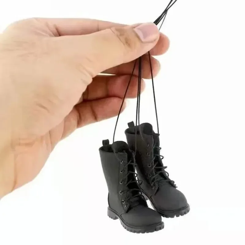 1/6 مقياس الذكور القهوة السوداء الصلبة منتصف عالية الأحذية الأحذية الجلدية أحذية قتالية لشخصيات عمل الجندي 12 بوصة انفصال #3