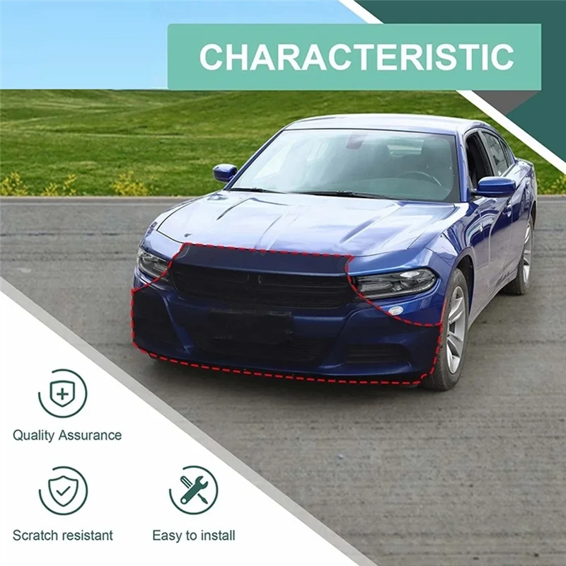 

Передняя решетка автомобиля, защитная сетка от насекомых, защитная сетка для Dodge Challenger 2009-2024, зарядное устройство 2006-2024