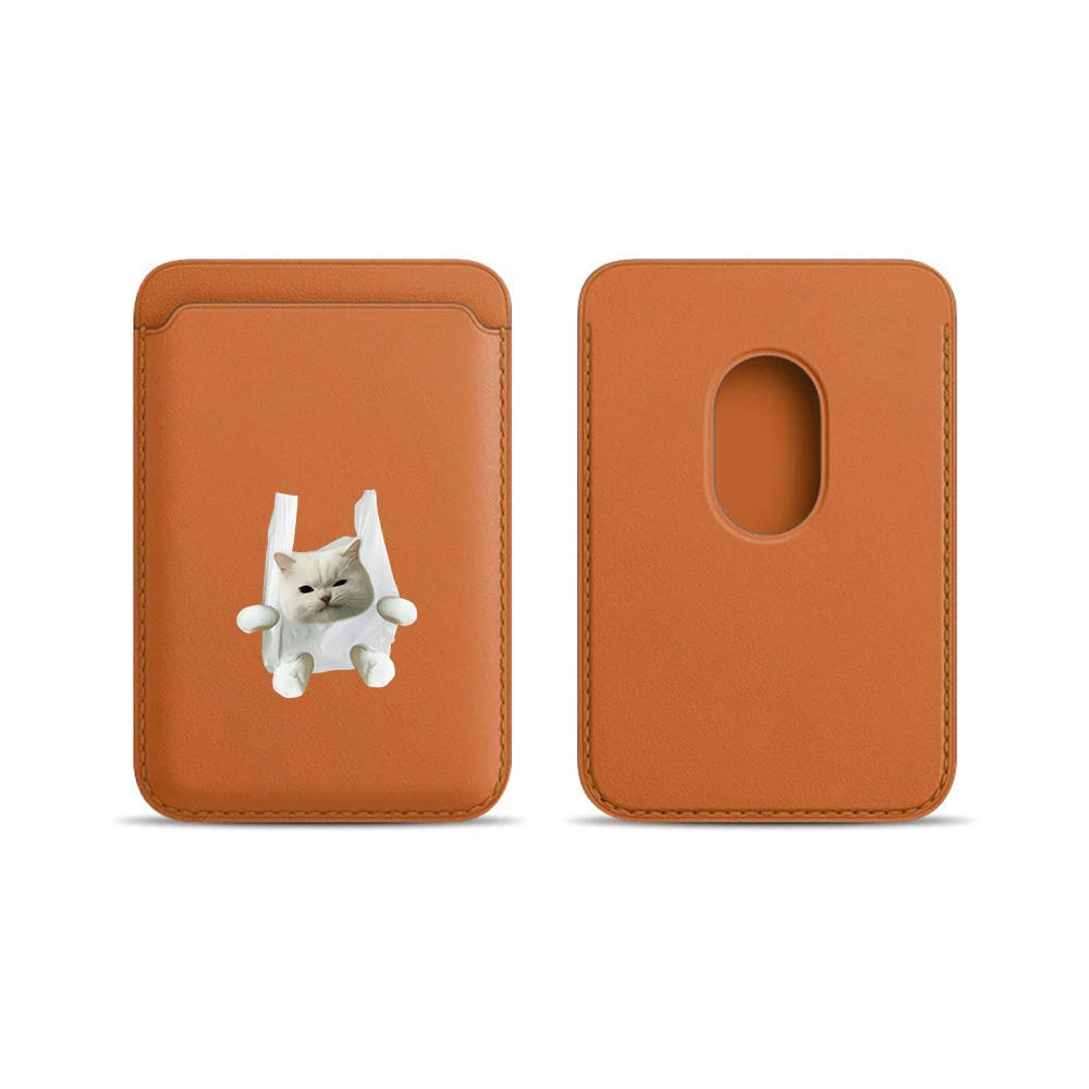 Lustige Katzen-Leder-Kartenhülle für Magnetische Hüllen, Geeignet für alle iPhones, für Magsafe-Kartenhalter, Handy-Rückentasche – Detail 11
