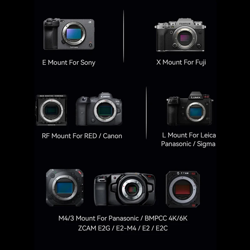 7Artisans 25/35/50mm T1.05 APS-C Lente de Footage de Filme de Nível de Entrada para Sony E Canon R RF M4/3 Leica L