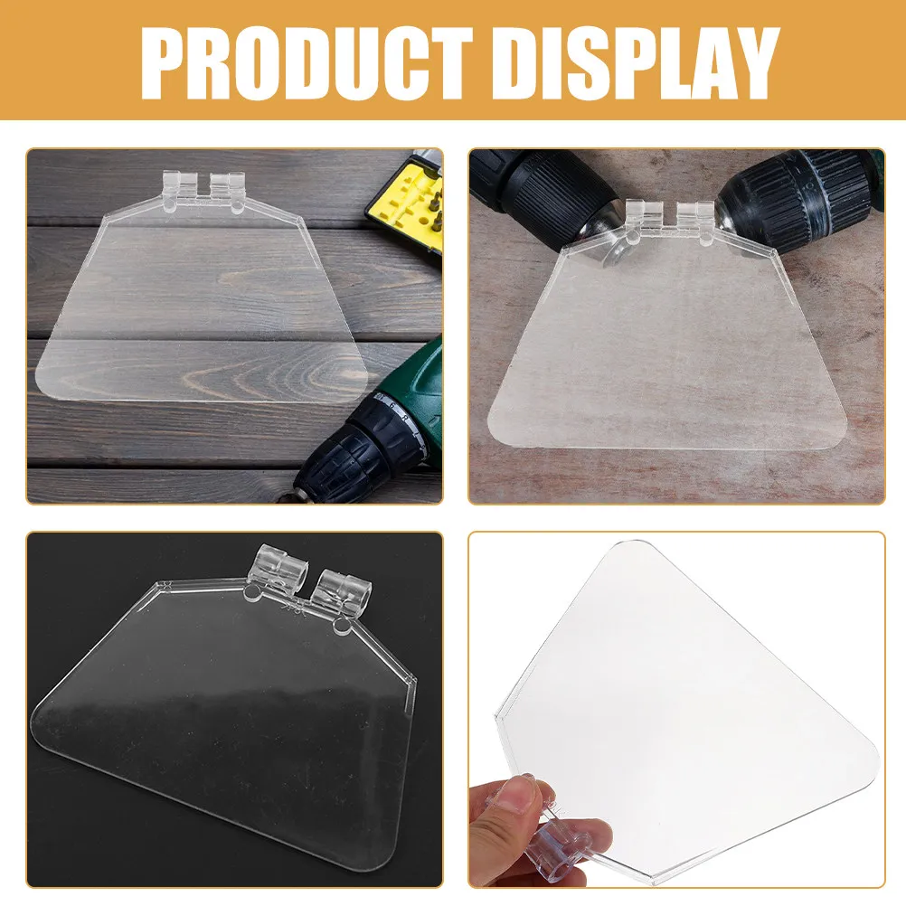 4Pcs Grinder Eye Shield Plastic Bench Grinder Guard Device Replacement Cover Protective Shield for Bench Tool Accessories