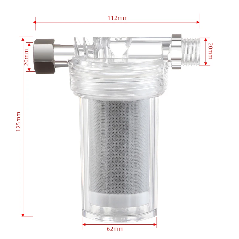 1PC Purifier Output Universal Shower Filter Activated Carbon Shower Strainer Faucet Water Heater Purification Kitchen Bathroom