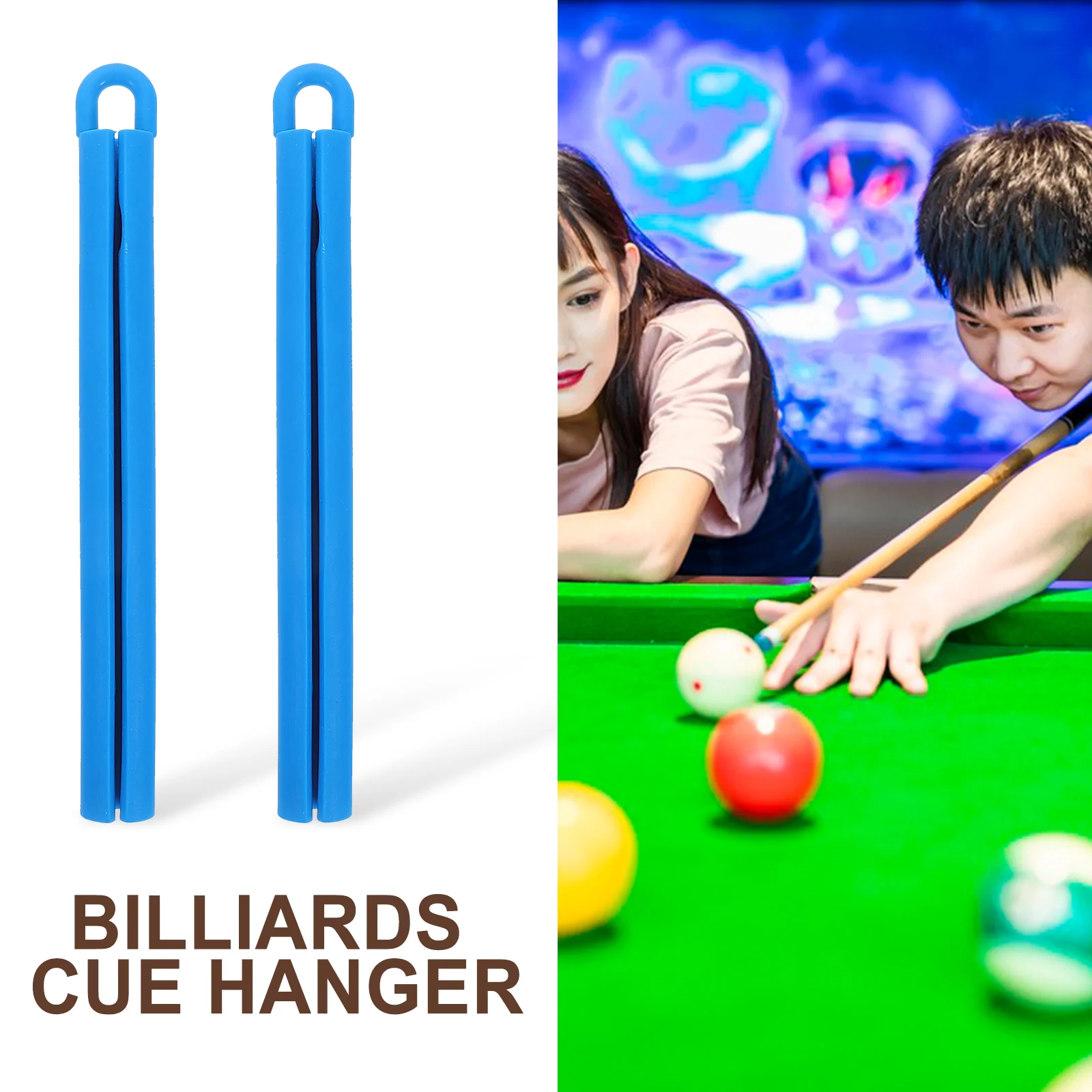 Lève-taque de billard, 5 pièces, cintre de piscine, présentoir, accessoires de Club de billard, bâton de craie, pince de suspension en caoutchouc