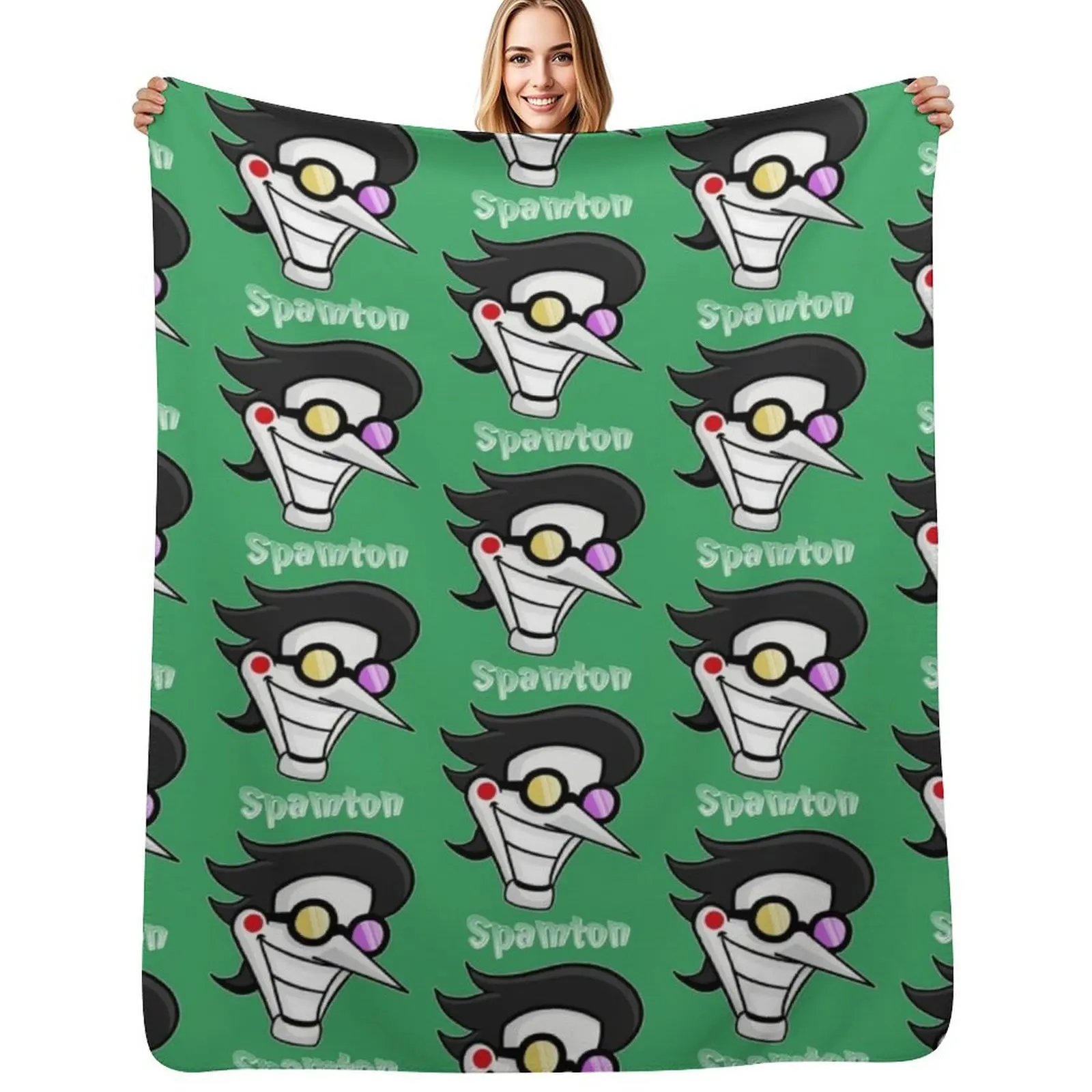 Deltarune Spamton Throw Blanket Decorative Throw Nap christmas decoration Vintage decorative Flannel Fabric Blankets