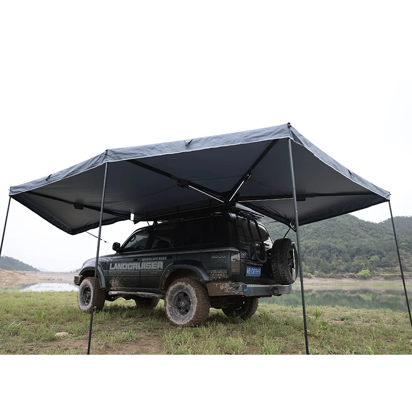 

WJW DZ LW Advanced Outdoor Adventures Автомобильная боковая палатка для кемпера Солнцезащитный козырек 4x4 внедорожник на крыше 270-градусный тент для кемпинга