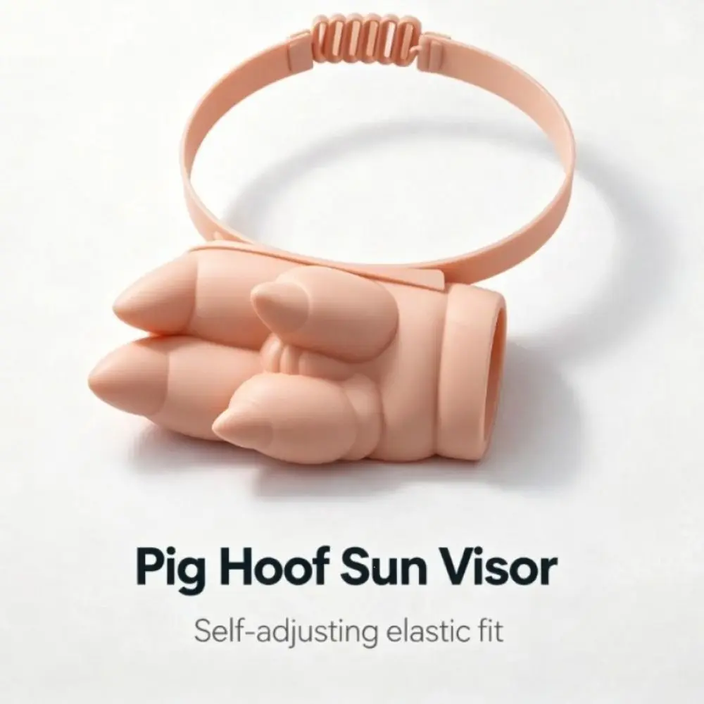 3D Printing 3D Printing Pig Trotter Cap Creative Adjustable Sun Protection Cap Reusable Portable Hand Sun Visor Headband