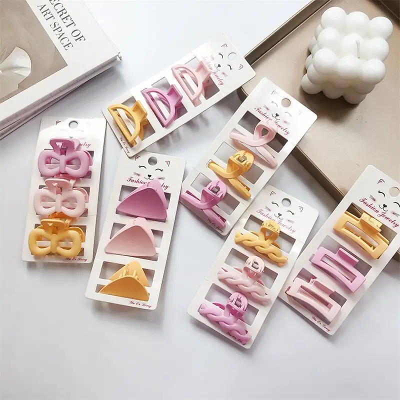 

New Frosted Candy Color Small Grip Set Women's Fashion Versatile High Horsetail Fixed Hairpin Hair Accessories