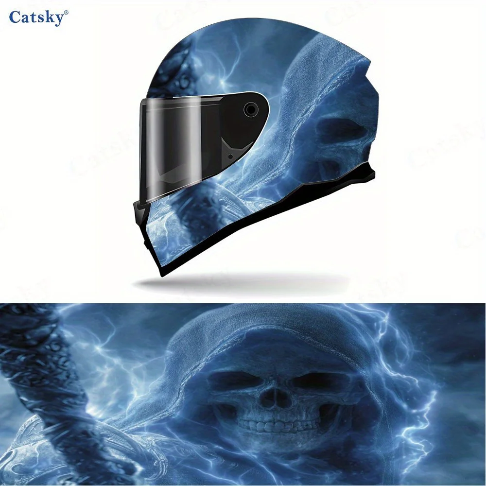 

[Racing Helmet Packaging] Cape Skull Complete Set Of Helmet Packaging Stickers, Motorcycle Helmet Vinyl Packaging Wear-resistant