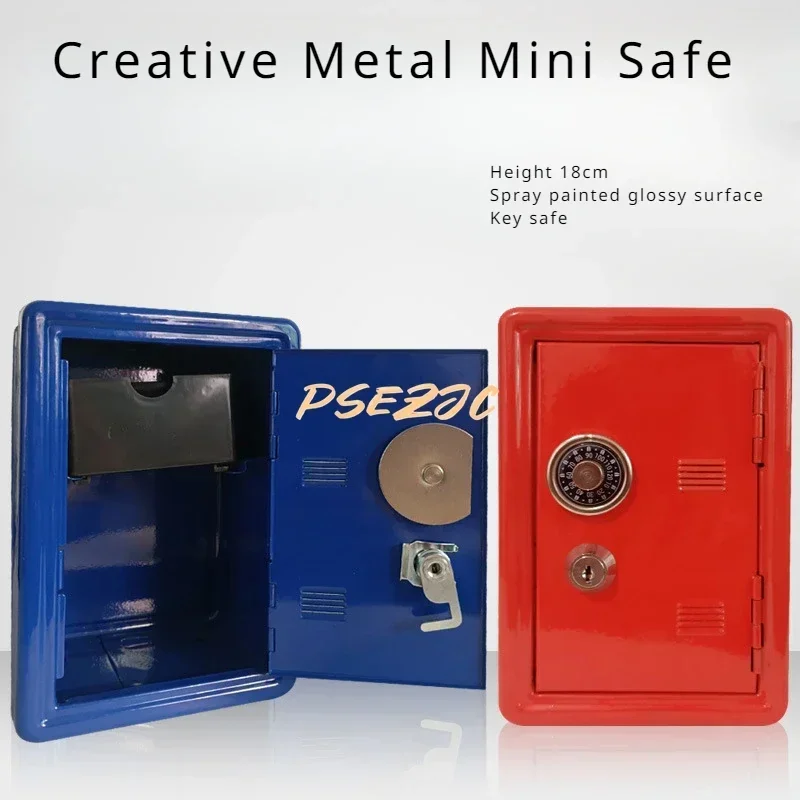 Household Personal 18cm Mini Metal Creative Savings Key Password Inserted Into Coin Safe