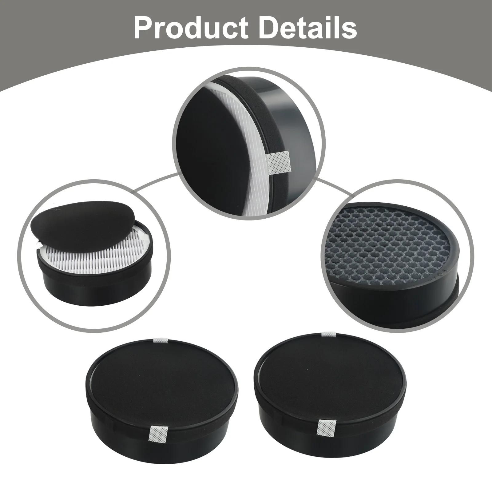 For Levoit- LV-H132 And LV-H132-RF Air Purifier Filter Replacement 2pcs True HEPA Plus- Activated Carbon Filter Home Cleaning view 5