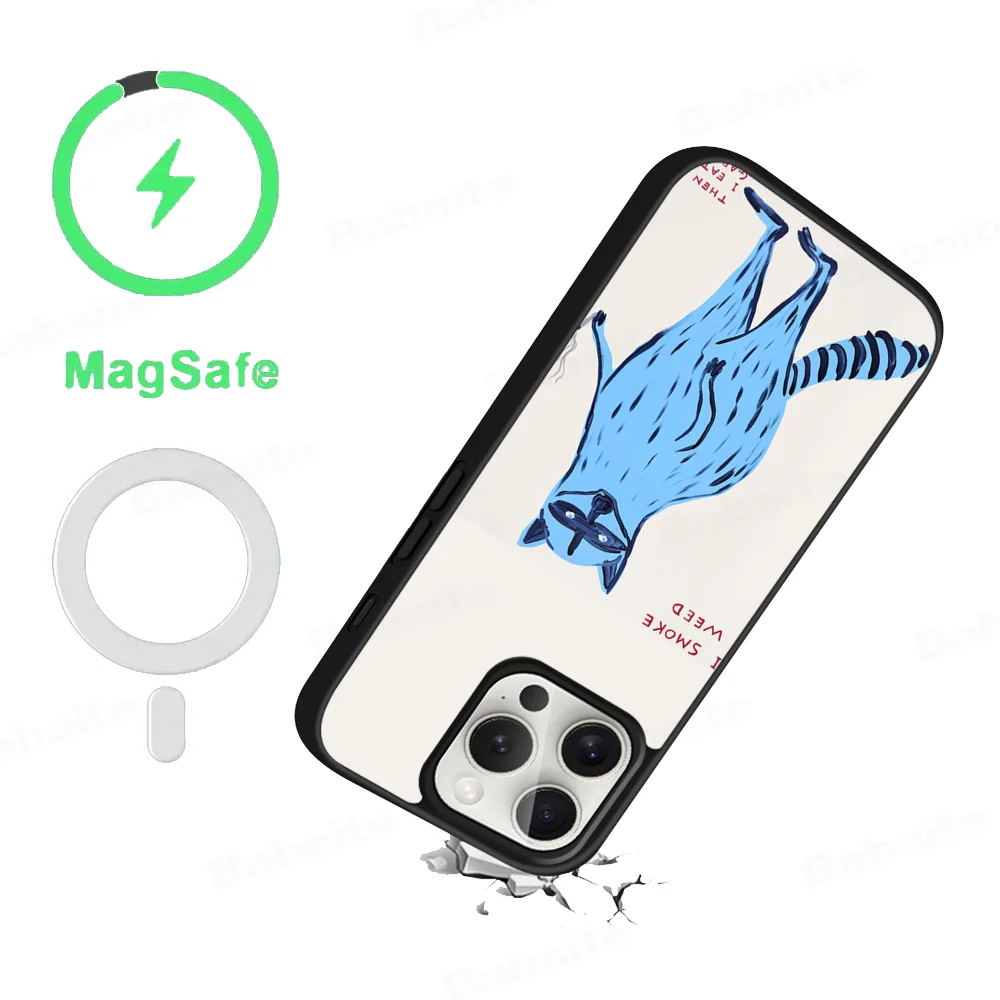 David Shrigley Visual Arts Phone Case Magnetic Case For IPhone 16 14 13 12 11 15 Pro Max Plus For Magsafe Wireless Charge Cover