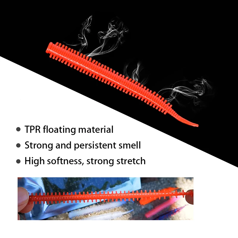20 قطعة محاكاة الرمال دودة القز الصيد إغراء البحر ​ ​ دودة الأرض تعويم الطعم الكاذب 8 سم الطعوم الاصطناعية الناعمة دودة الأرض الطعوم الدودة الحمراء