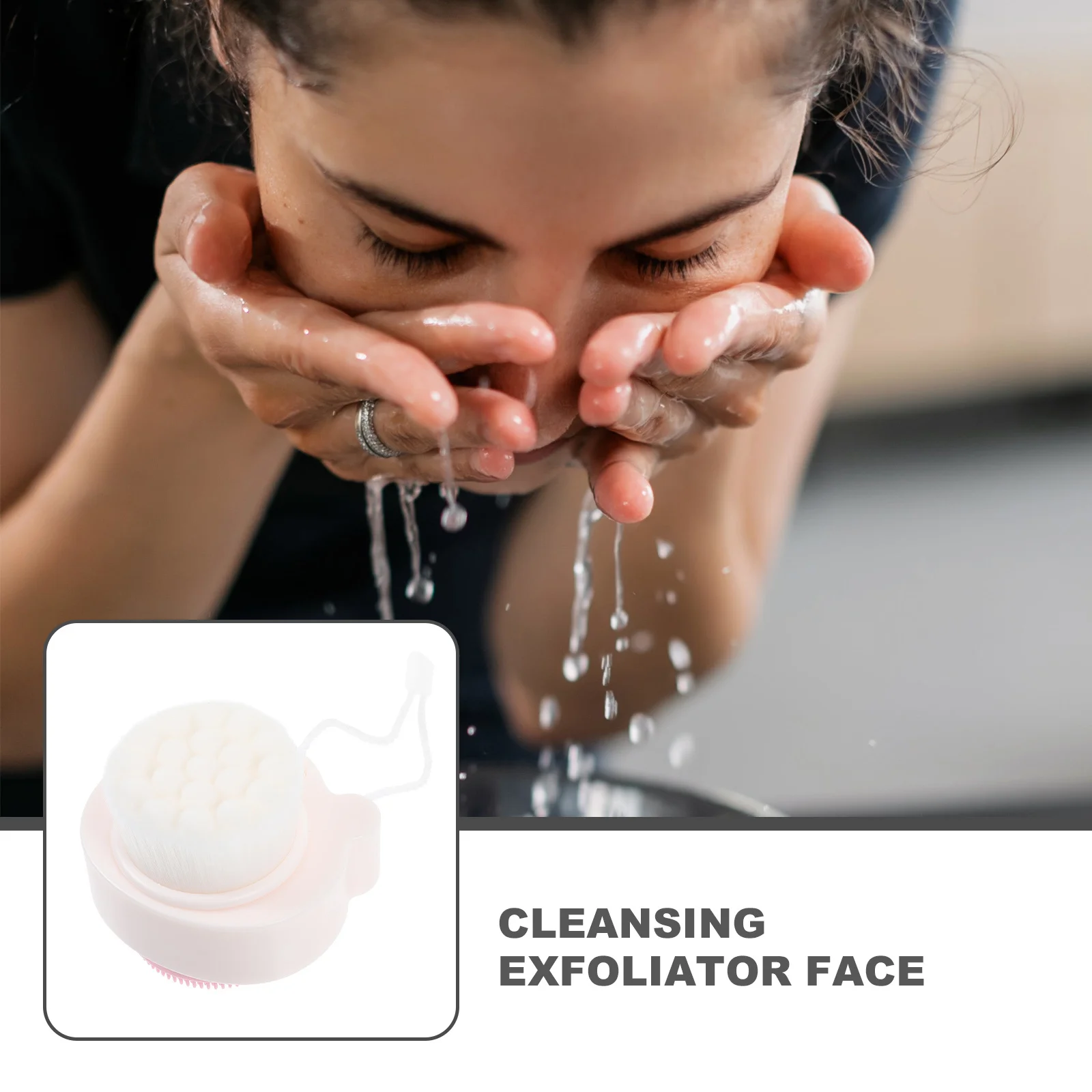 

Facial Cleansing Brush Silicone Soft Bristles Flexible for Deep Pore Cleansing Face Exfoliator Brush Daily Use Travel Face