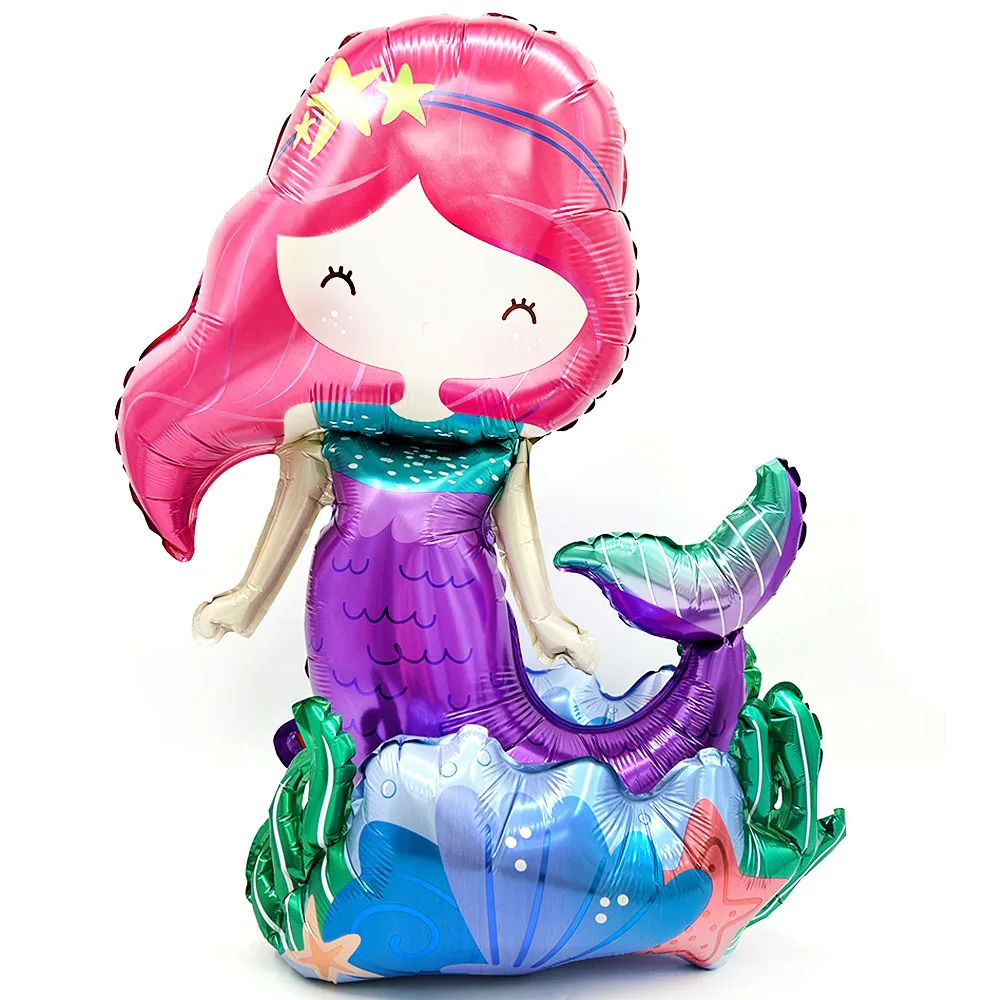 Large Mermaid Foil Balloon Mermaid Tail Balloons Mermaid Theme Birthday Party Girls Mermaid Birthday Balloon Decor Baby Shower