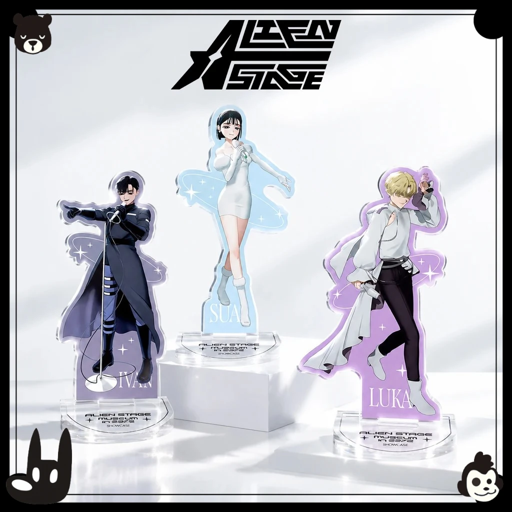 Sua Ivan Luka 3D Live Museum Alien Stage Acrylic Stand Figure Clear Printed Anime Character Desk Display Collectible keychain
