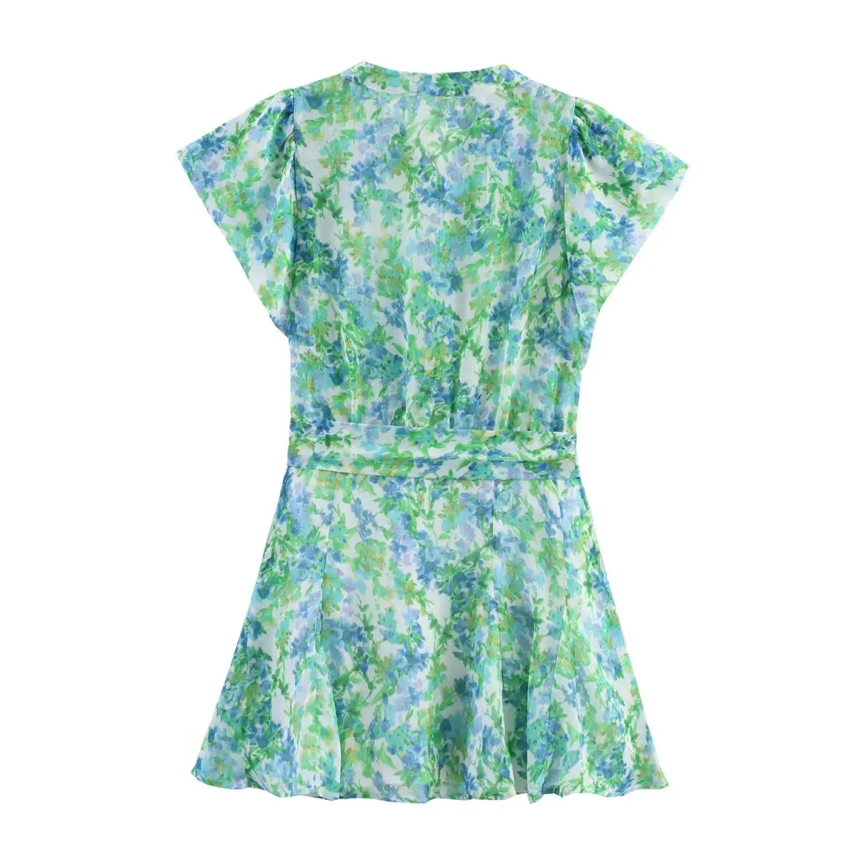 

Plus Size ZBZA Spring New Faionable Print Dr Women's Sle 2999258 Casual Commute Straight Waist Midi ort Sve V-ne