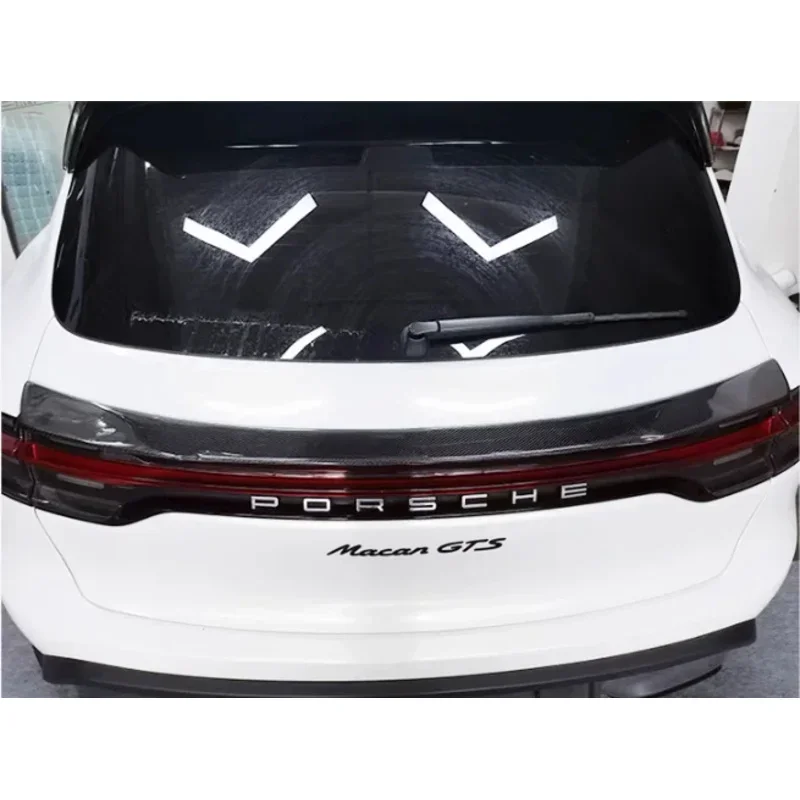 For Porsche Macan S T GTS 2022 2023 FRP/Real Carbon Fiber Rear Trunk Wing Lip Spoiler