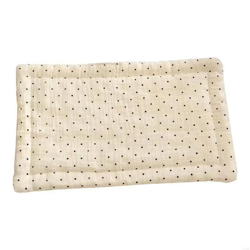 

54DF Плоская подушка с точечной подкладкой, мягкий подголовник, дышащее постельное белье для новорожденных