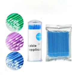 100PCS/Pack Disposable Makeup Brushes Swab Microbrushes Eyelash Extension Tools Individual Lash Removing Tools Cotton Swab