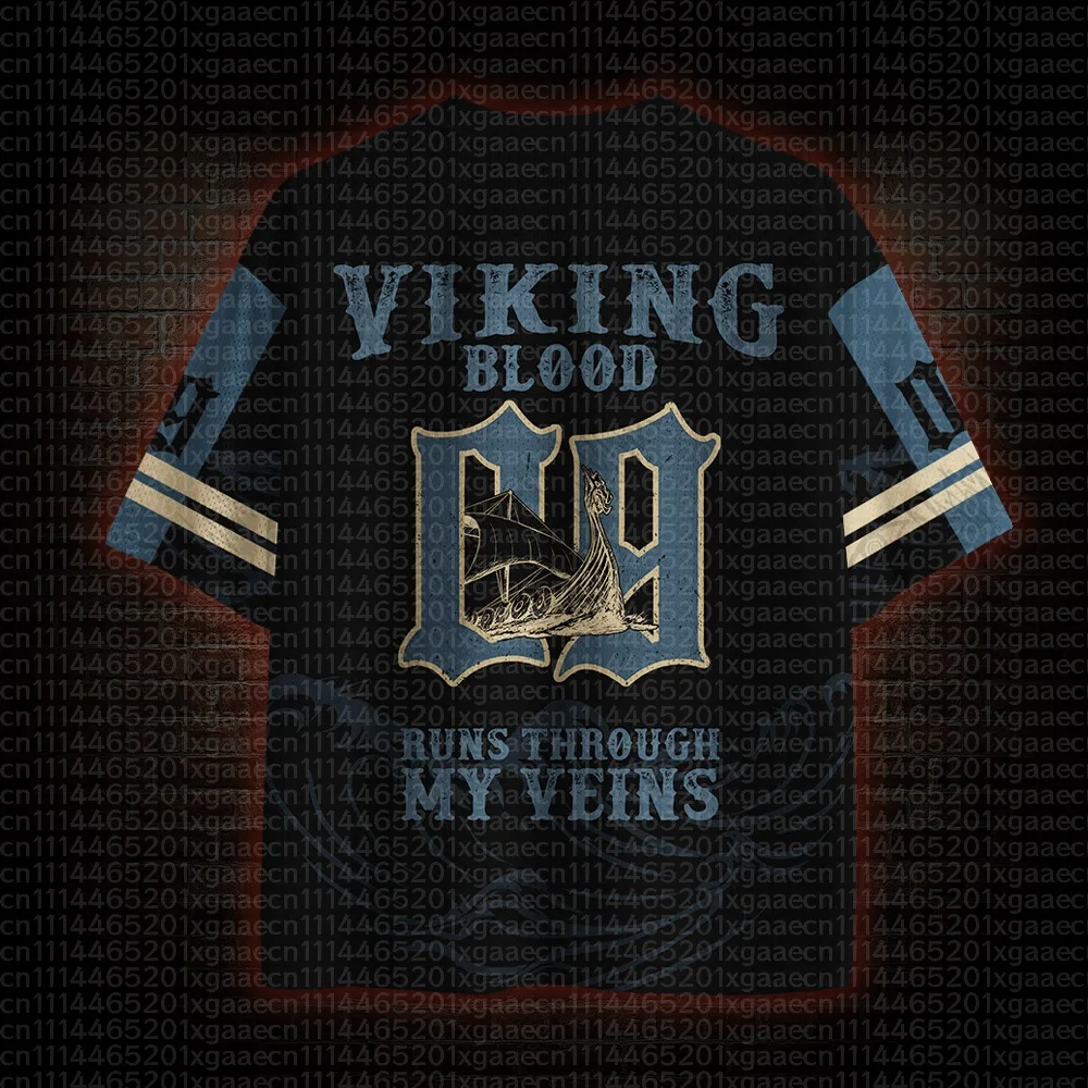 2026 New Nordic Mythical Theme Sports Fashion Short Sleeve V-neck Street View Clothing Mythical Fan Gifts