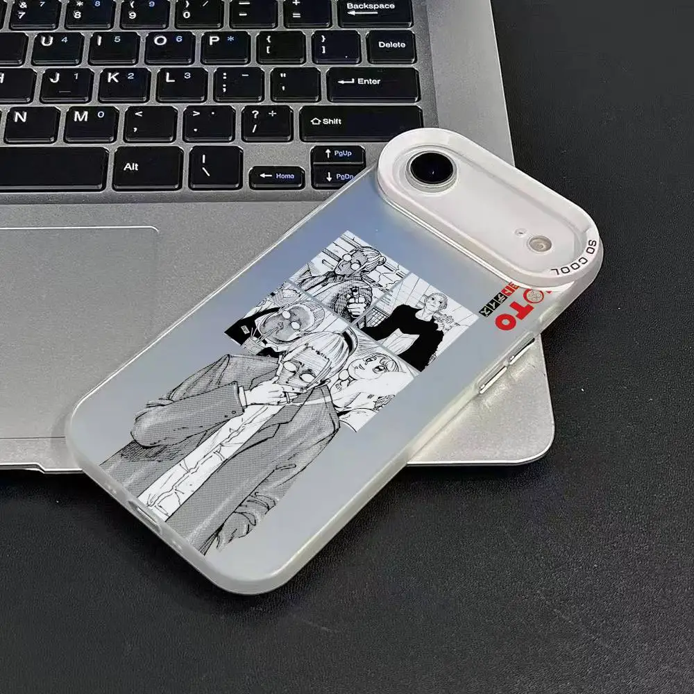 Capa de telefone dos desenhos animados S-SAKAMOTO DAYS para iPhone 11-17 Air Pro Max colorido banhado antiderrapante protetor de impressão digital ótimo presente