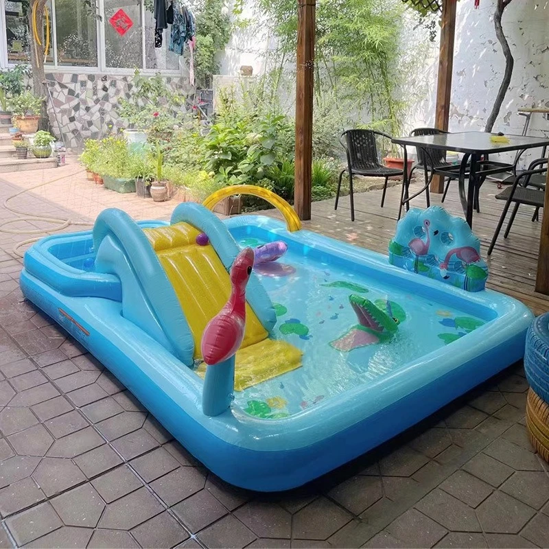 Kids Inflatable Water Slide Park – Bounce House with Splash Pool, Climbing Wall & Sprayer for Backyard Summer Outdoor Fun