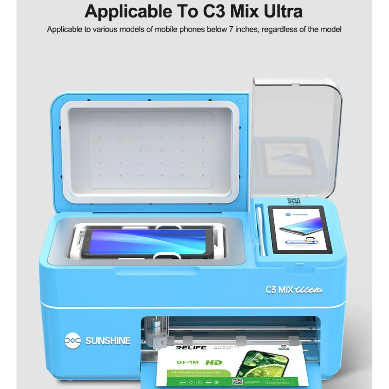RELIFE GF-1M GF-5MS GF-6M GF-7MU GF-8M HD/Privacy/UV-Hydrogel-Folie zum Schutz des Telefonbildschirms, anwendbar auf C3 Mix Ultra – Detail 12