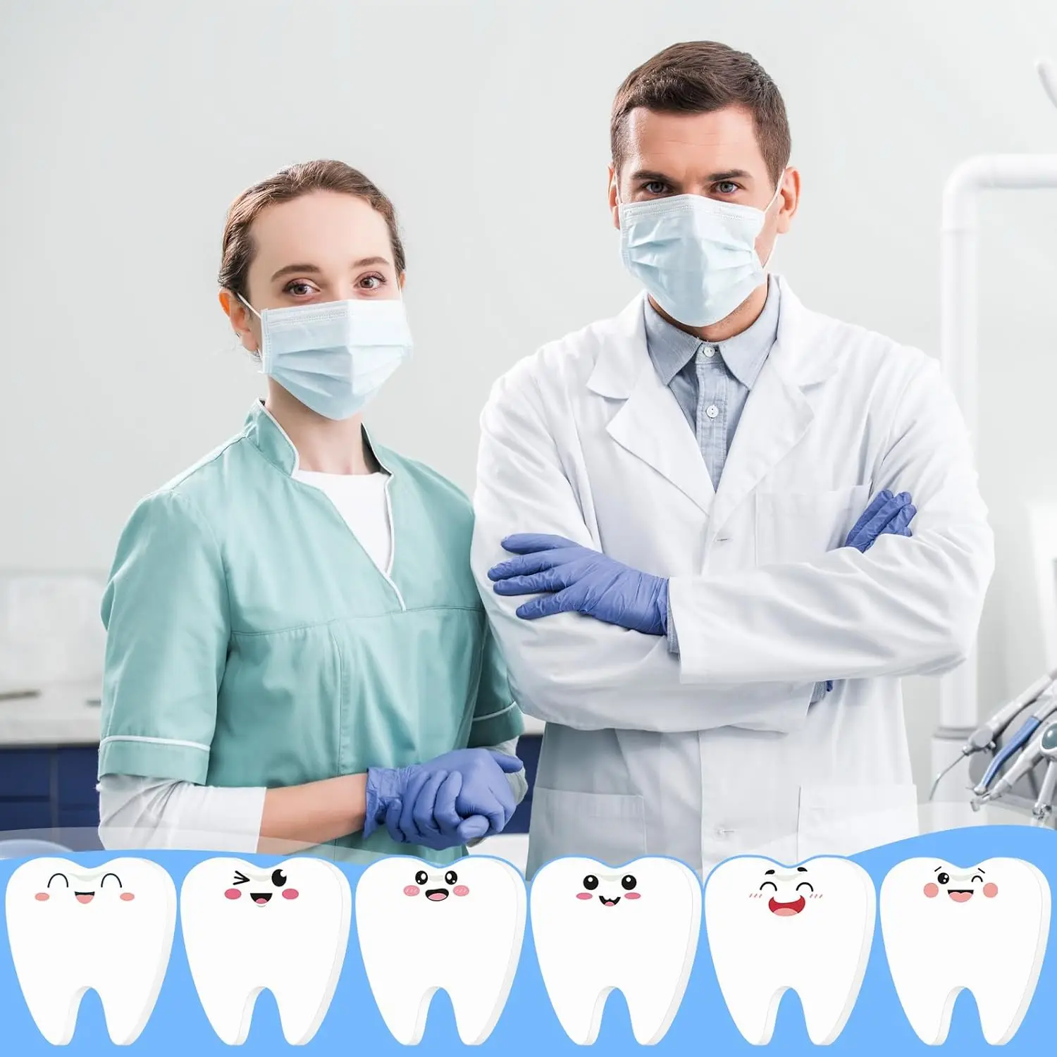 18Dental Assistant Geschenkset (enthält zahnförmige Haftnotizen und Kugelschreiber) – lustige Büroartikel für Zahnhygieniker, geeignet für – Detail 6