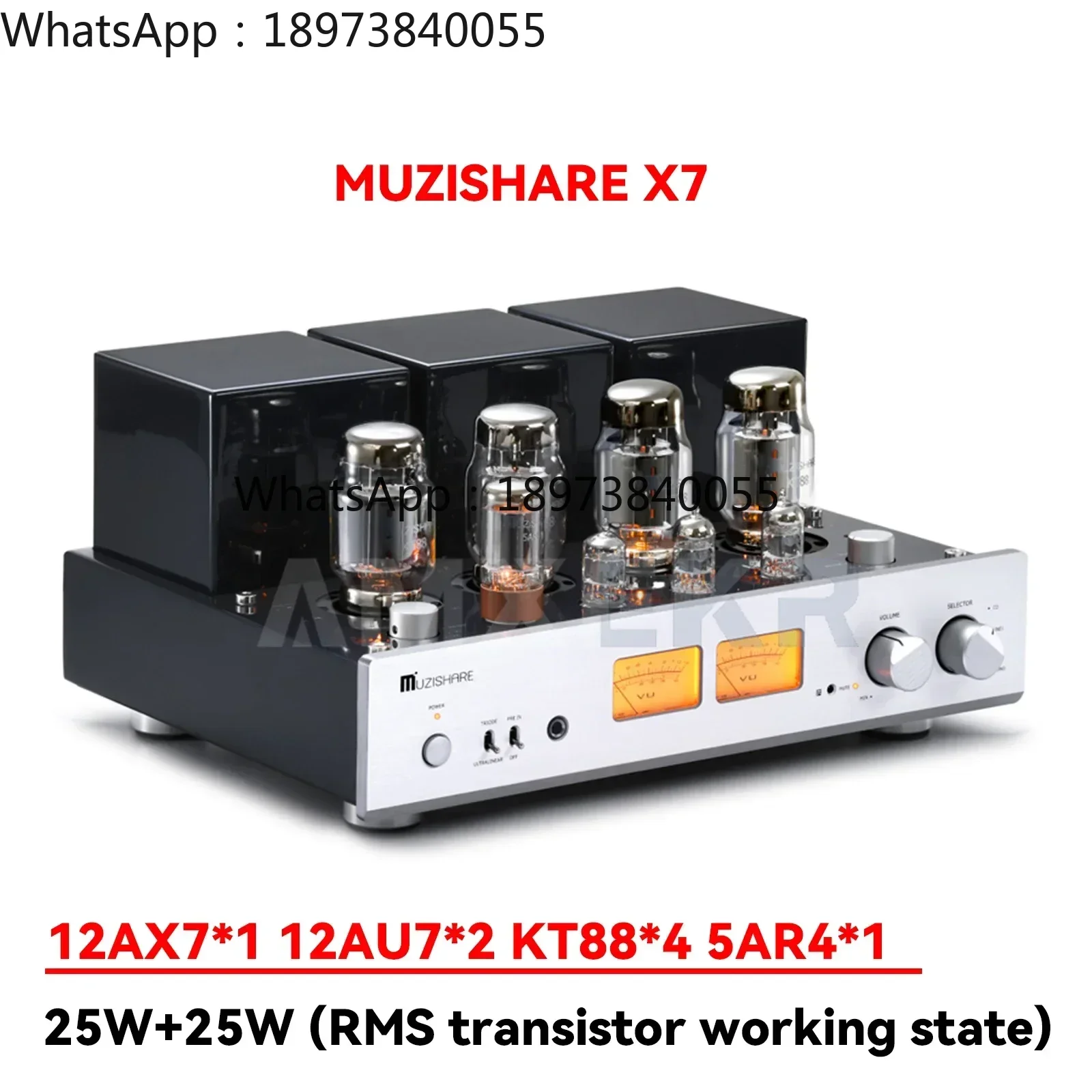 

MUZISHARE X7 New KT88 Push-Pull Tube Amplifier Balanced GZ34 Lamp Amp Best Selling with Phono and Remote