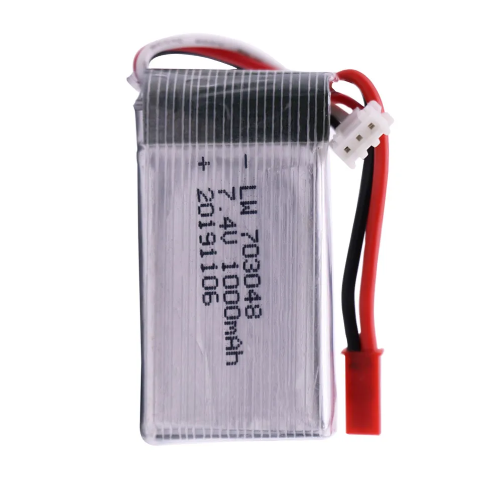 703048 7.4V 1000mah 2S Lipo Battery JST/SM/T/EL-2P Plug For MJXRC X600 U829A U829X X600 F46 X601H JXD391 FT007 RC toys accessory