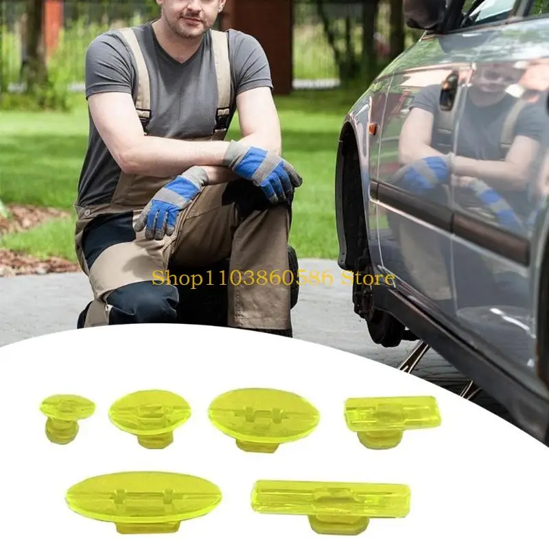 

242A 6pcs Clear Vehicle Dent Repair Tabs Auto Body Dent Removal Upgrades designs for Home Garage & Emergency Outdoor Fixes