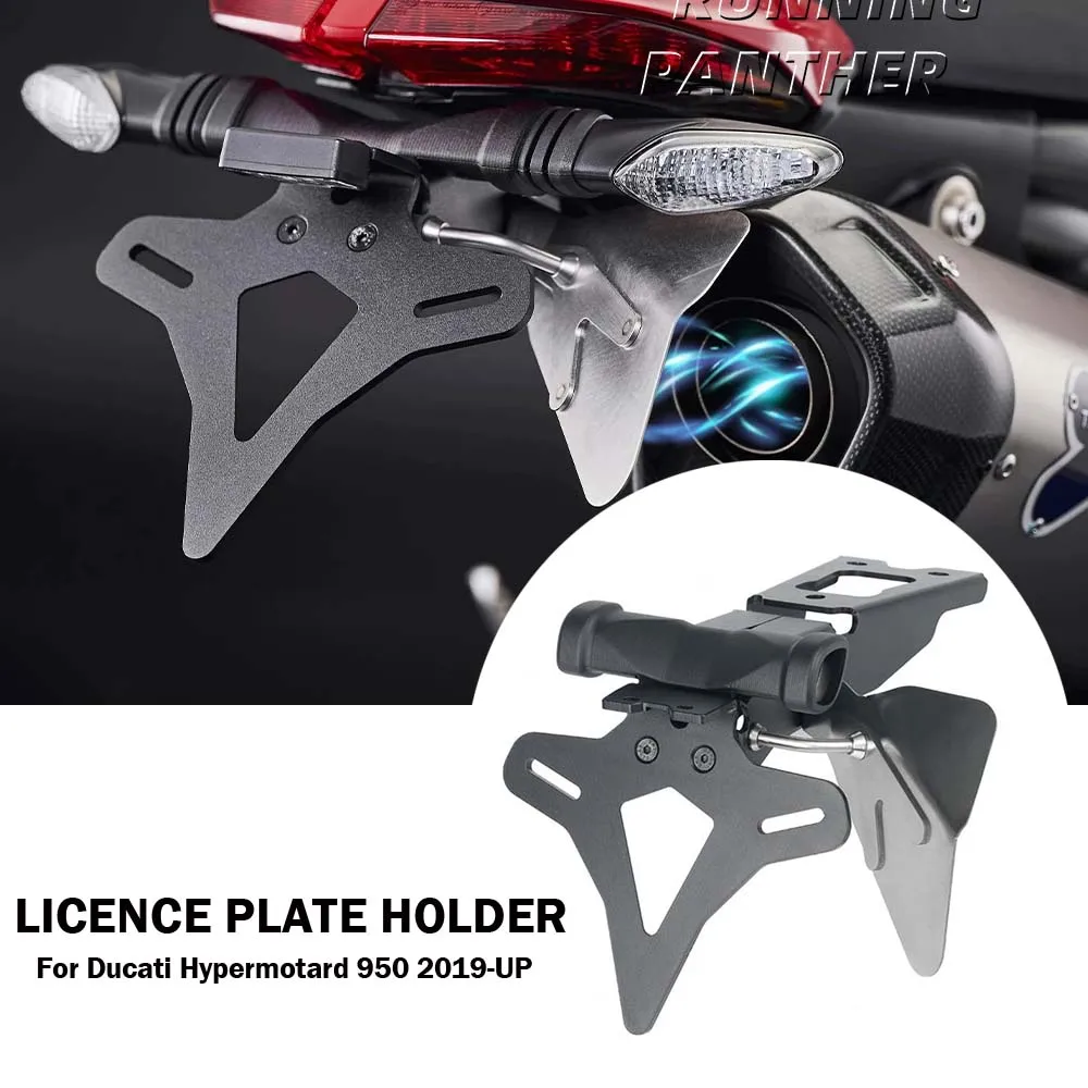 

For Ducati Hypermotard 950 2019-UP Motorcycle Accessories Rear Short Tail Stock License Plate Holder Tailstock Frame Bracket Kit