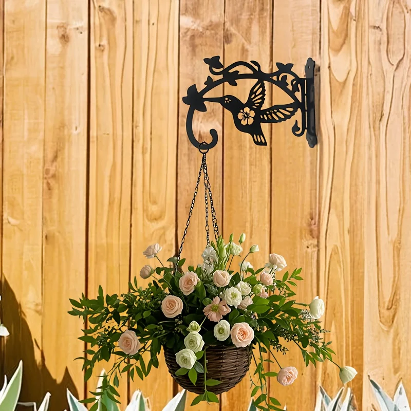1PC Bird Decorative Iron Wall Hook | For Hanging Plants, Lanterns and Wind Chimes - Easy to Install Outdoor Home Decor Bracket