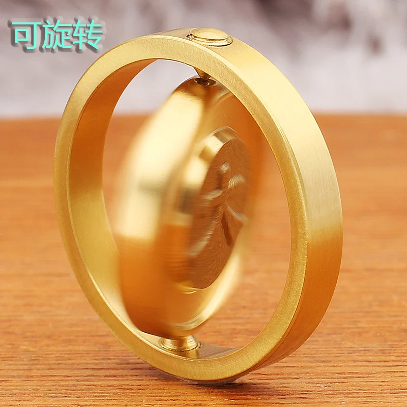 Brass Handle Piece Creative Stress Relief Artifact Big Money Spinner Street Stall Hot-Selling Small Craft Whol