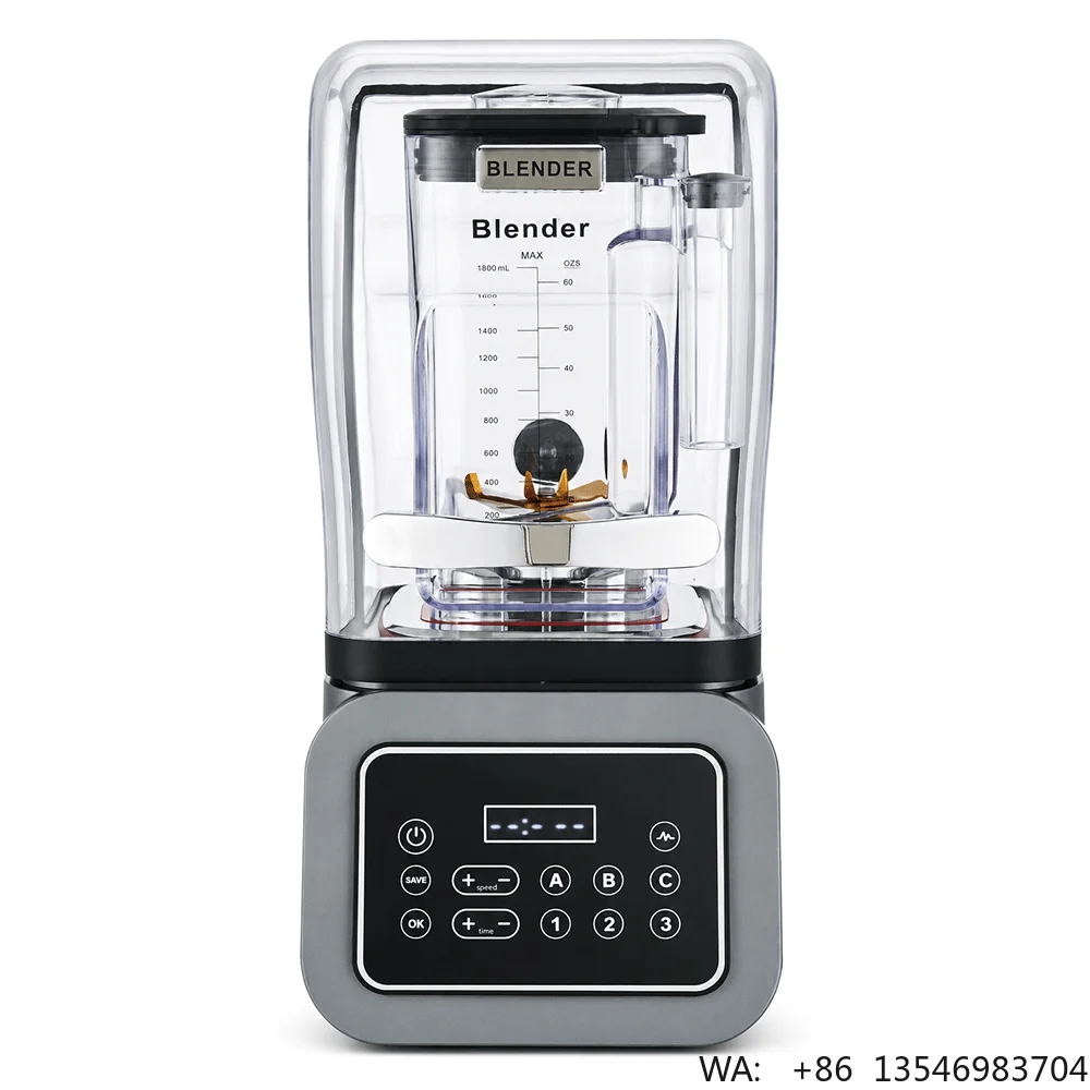 110V 220V High Speed Heavy Duty Commercial Blender 5+ Speeds Leak Proof Smoothies Maker Crushed Ice Function Low Noise Design