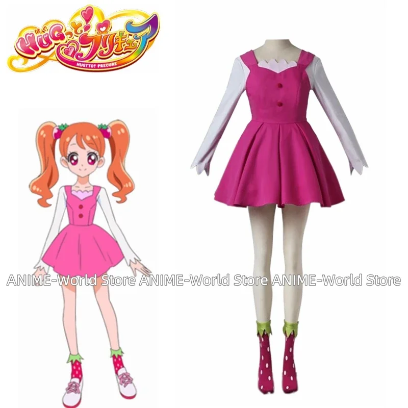 

Custom size Japanese Anime KiraKira Pretty Cure A La Mode Cure Whip Cosplay Costume Any Size