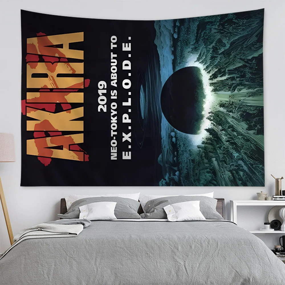 A-Akira Movie Anime Tapestry Hippie Flower Wall Carpets Dorm Decor Wall Hanging Home Decor