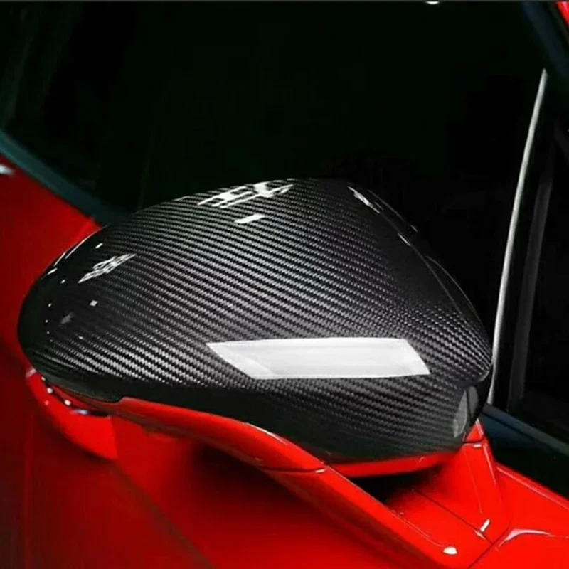 For Porsche 718 Boxster Cayman 2016 2017 2018 2019 Real Carbon Fiber Car Side Mirror Covers Caps automobiles parts accessories