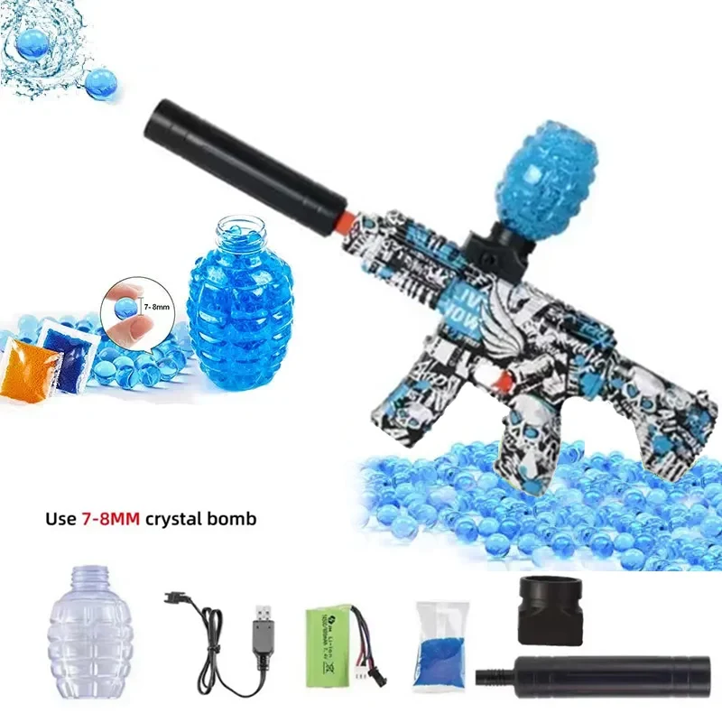 Kids Splatter Ball Water Gel Beads Toy Guns Electric Gun Toys Firing Hydrogel Water Ball Guns Children Sports Toys