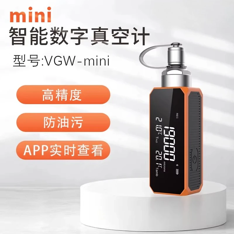 VGW-Mini Vacuum Gauge Micron Digital Micron Gauge Refrigeration Vacuum Tester Accurate Measurement for Refrigeration Maintenance