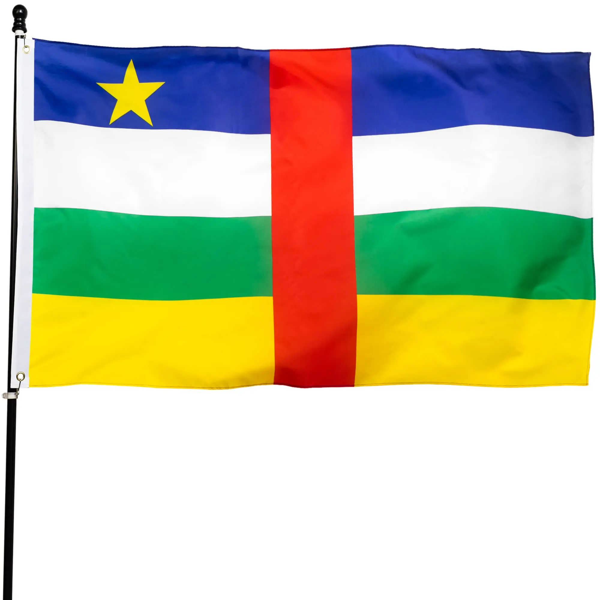 Directly Delivery 100% Polyester Central African Flag