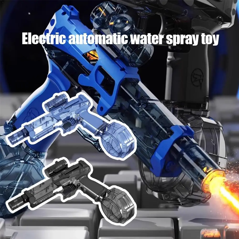 Children's Continuous Firing Electric Water Gun Toy Transparent High Pressure Crack Strong Automatic Water Spray Guns