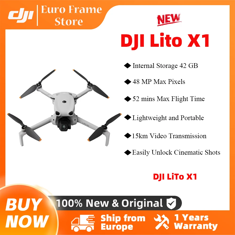 Dron DJI Lito X1 Plegable y Ligero 4K con Detección de Obstáculos, ActiveTrack, Sensor de 1/1.3 Pulgadas, Transmisión de 15 km para Principiantes C0 7