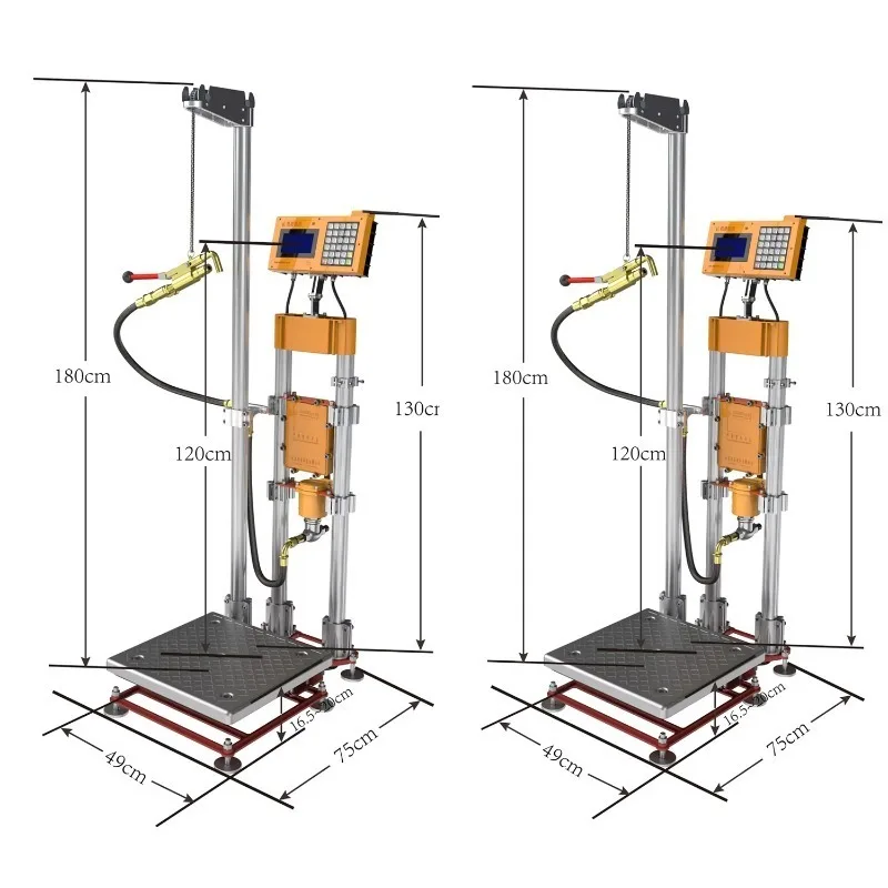 Explosion Proof LPG Gas Cylinder Filling Machine & Scale With Pump Paper Packaging Chemical Application Easy Operation