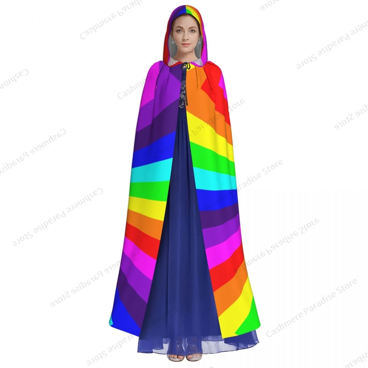 Long Cape Cloak Top View Of Flag Hooded Cloak Coat Hoodies Elf Purim