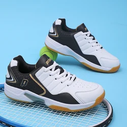 Professional Men Women Leather Badminton shoes Couple Anti-Slip Training Sneaker Lightweight Tennis Shoes Volleyball sport shoes