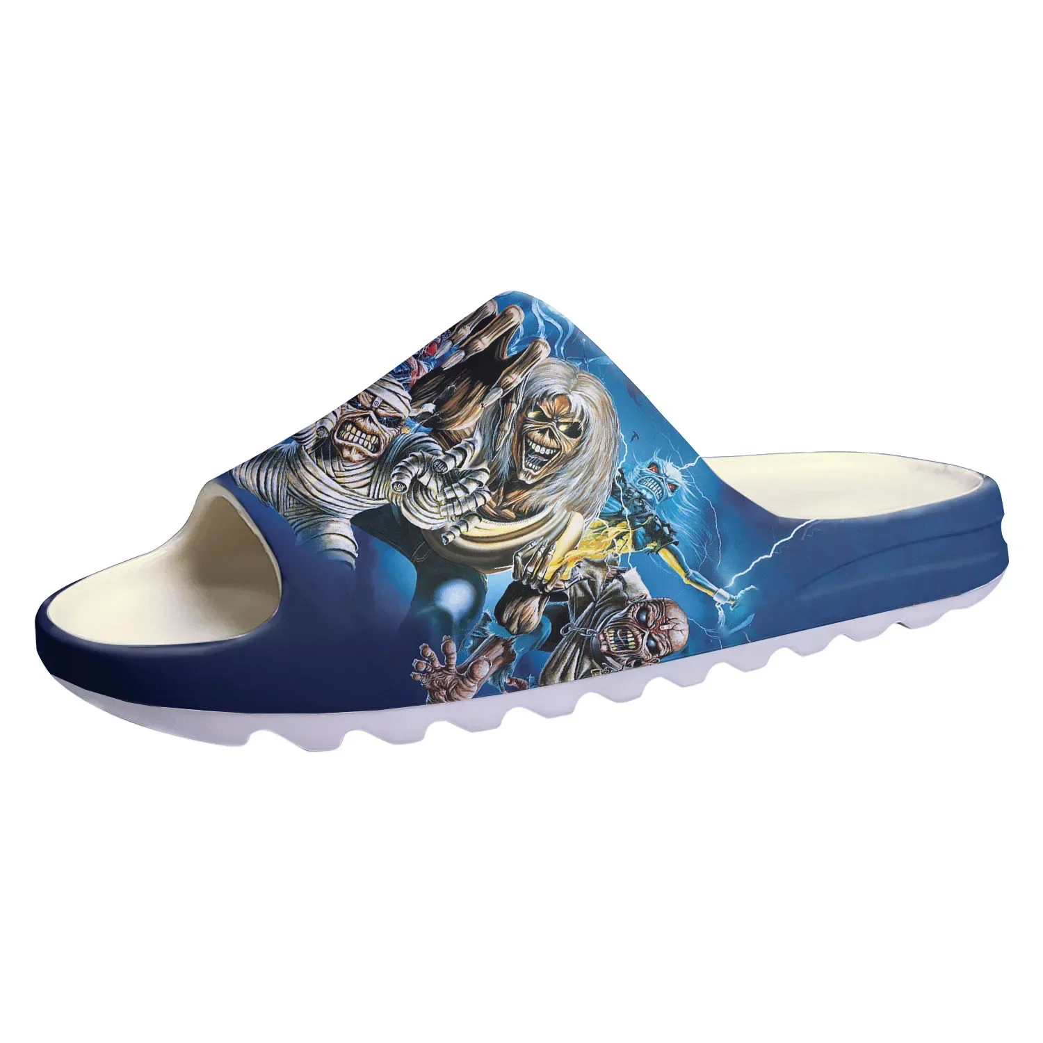 

Maidens Heavy Metal Rock Band Singer Music Iron Soft Sole Sllipers Clogs Custom Step On Water Shoes Mens Womens Teenager Sandals