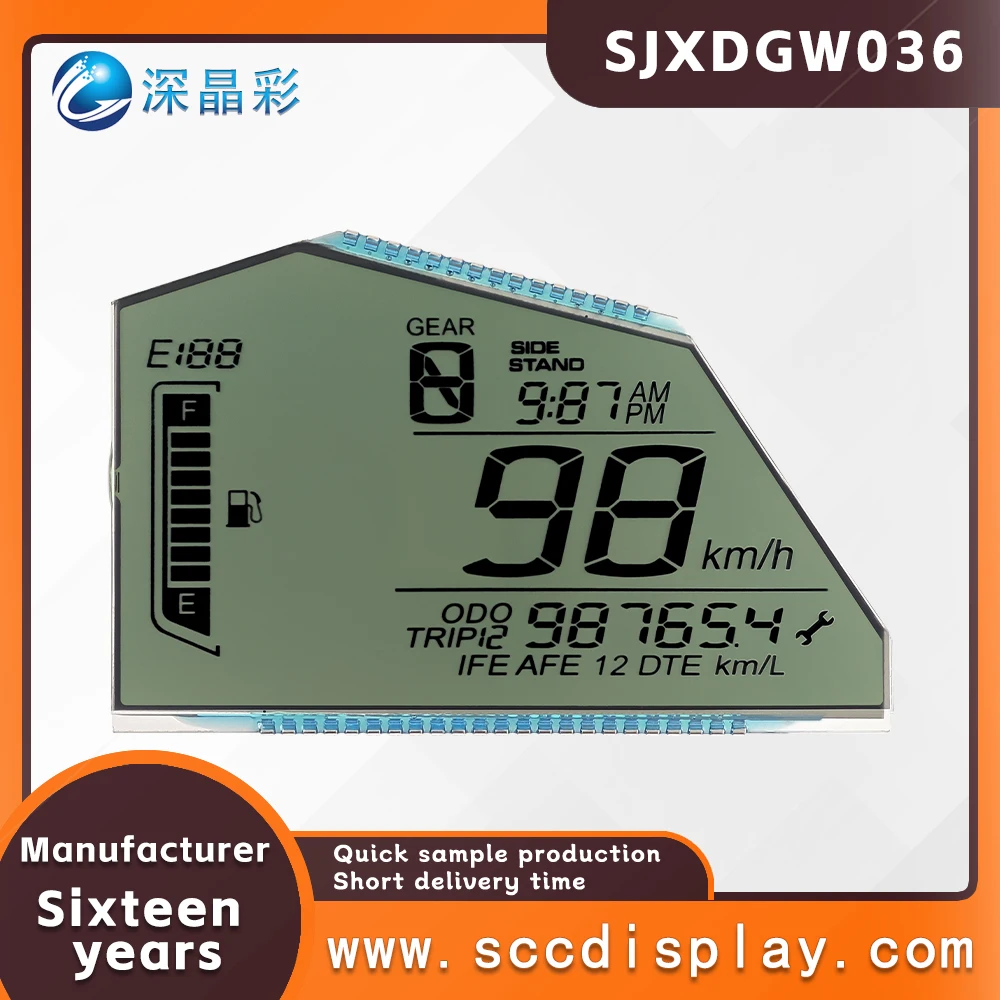 Customization Non standard SJXDGW036 HTN segment display screen anti glare car LCD screen high contrast segment code screen